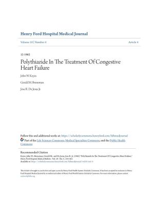Polythiazide in the Treatment of Congestive Heart Failure