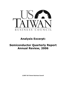 Semiconductor Quarterly Report, Annual Review 2006