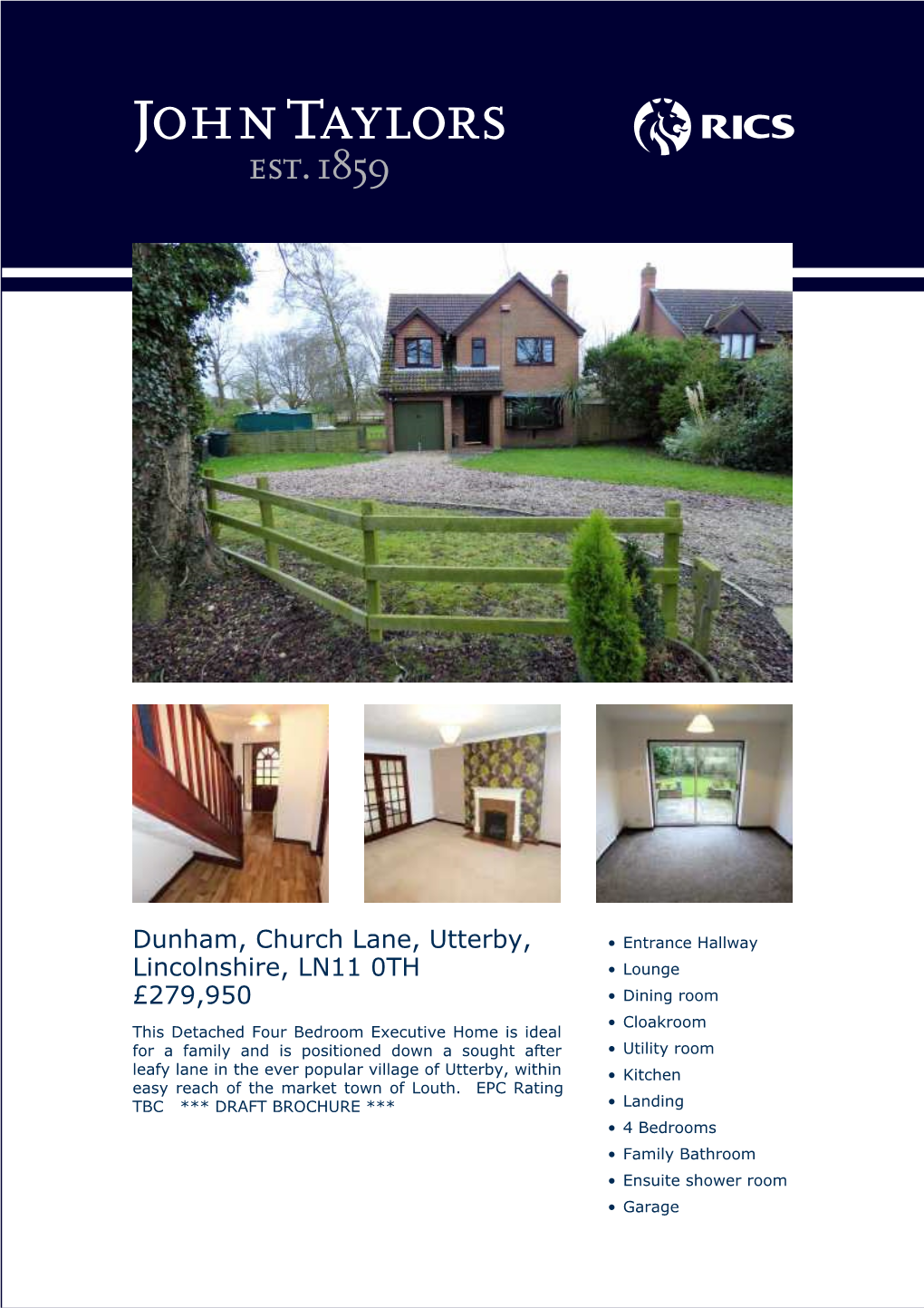 Dunham, Church Lane, Utterby, Lincolnshire, LN11 0TH £279,950