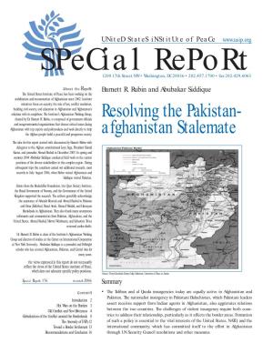 Resolving the Pakistan-Afghanistan Stalemate