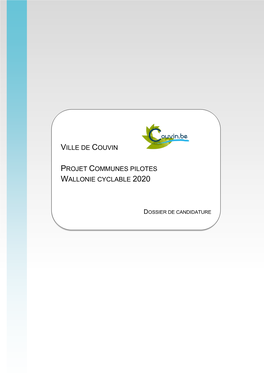 Ville De Couvin Projet Communes Pilotes Wallonie Cyclable 2020