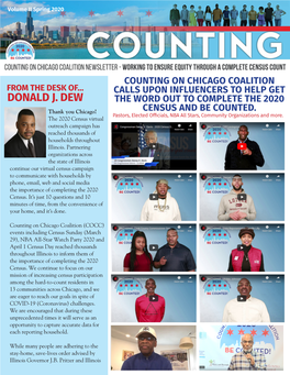 DONALD J. DEW the WORD out to COMPLETE the 2020 Thank You Chicago! CENSUS and BE COUNTED