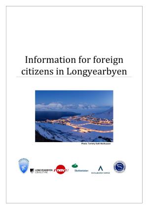 Information for Foreign Citizens in Longyearbyen