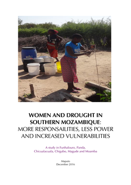 Women and Drought in Southern Mozambique: More Responsailities, Less Power and Increased Vulnerabilities