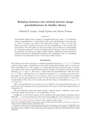 Relation Between Two Twisted Inverse Image Pseudofunctors in Duality Theory