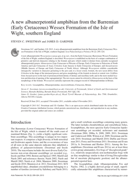Early Cretaceous) Wessex Formation of the Isle of Wight, Southern England