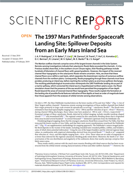 The 1997 Mars Pathfinder Spacecraft Landing Site: Spillover Deposits