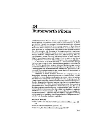 Butterworth Filters