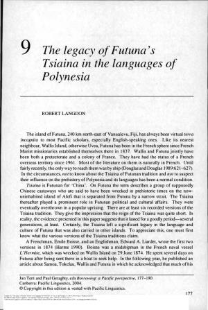 The Legacy of Futuna's Tsiaina in the Languages of Polynesia"
