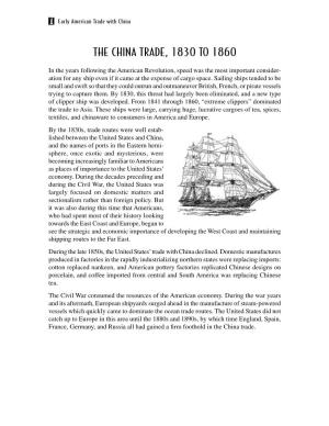 The China Trade, 1830 to 1860
