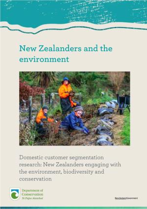 Domestic Customer Segmentation Research: New Zealanders Engaging with the Environment, Biodiversity and Conservation