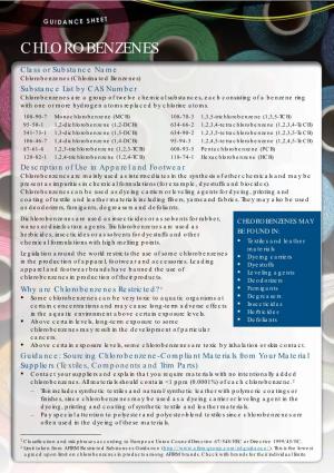 Chlorobenzenes Chemical Guidance Sheet