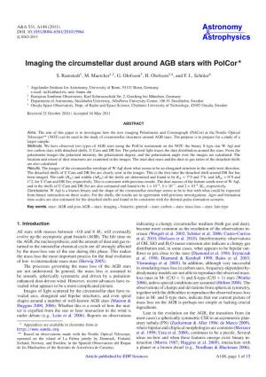 Imaging the Circumstellar Dust Around AGB Stars with Polcor⋆