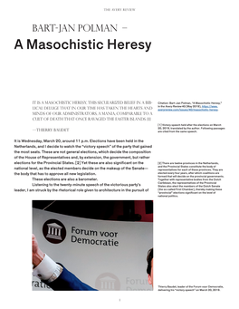 Bart-Jan Polman – a Masochistic Heresy