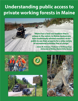 Understanding Public Access to Private Working Forests in Maine