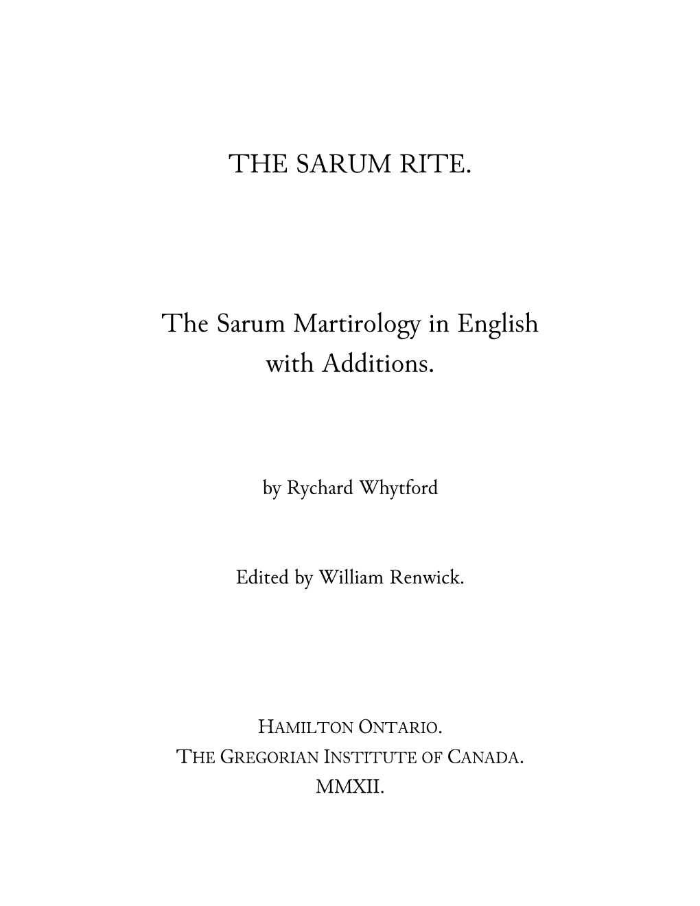 Sarum Martirology English.Pdf