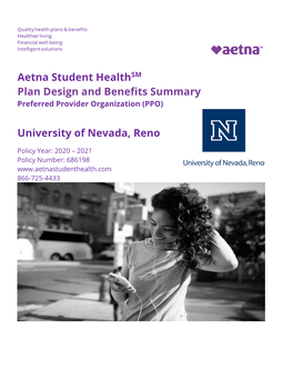 Aetna Student Healthsm Plan Design and Benefits Summary Preferred Provider Organization (PPO)