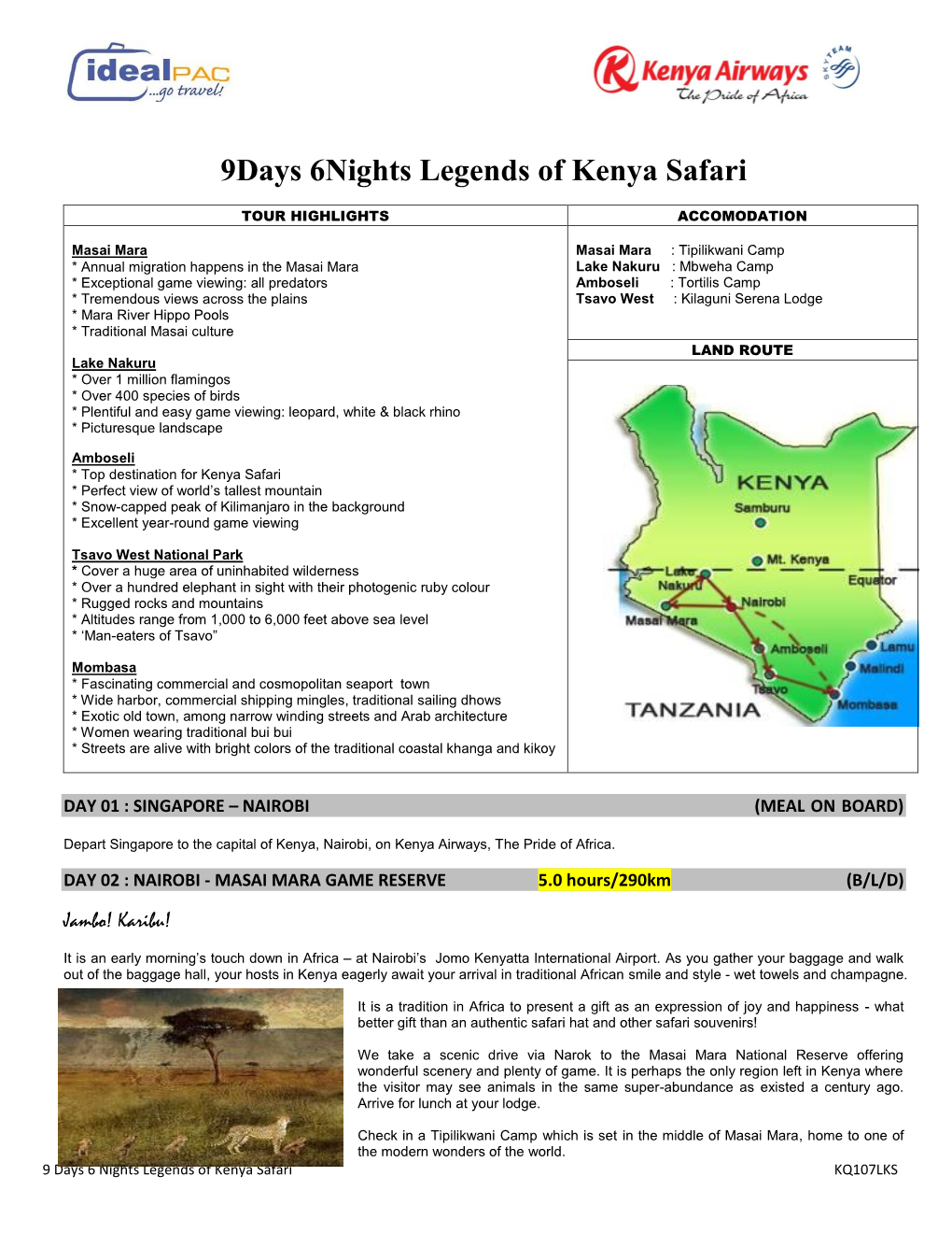 7 Days 5 Nights Kenya Safari Explorer
