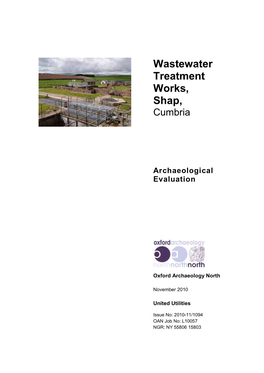 Wastewater Treatment Works, Shap, Cumbria
