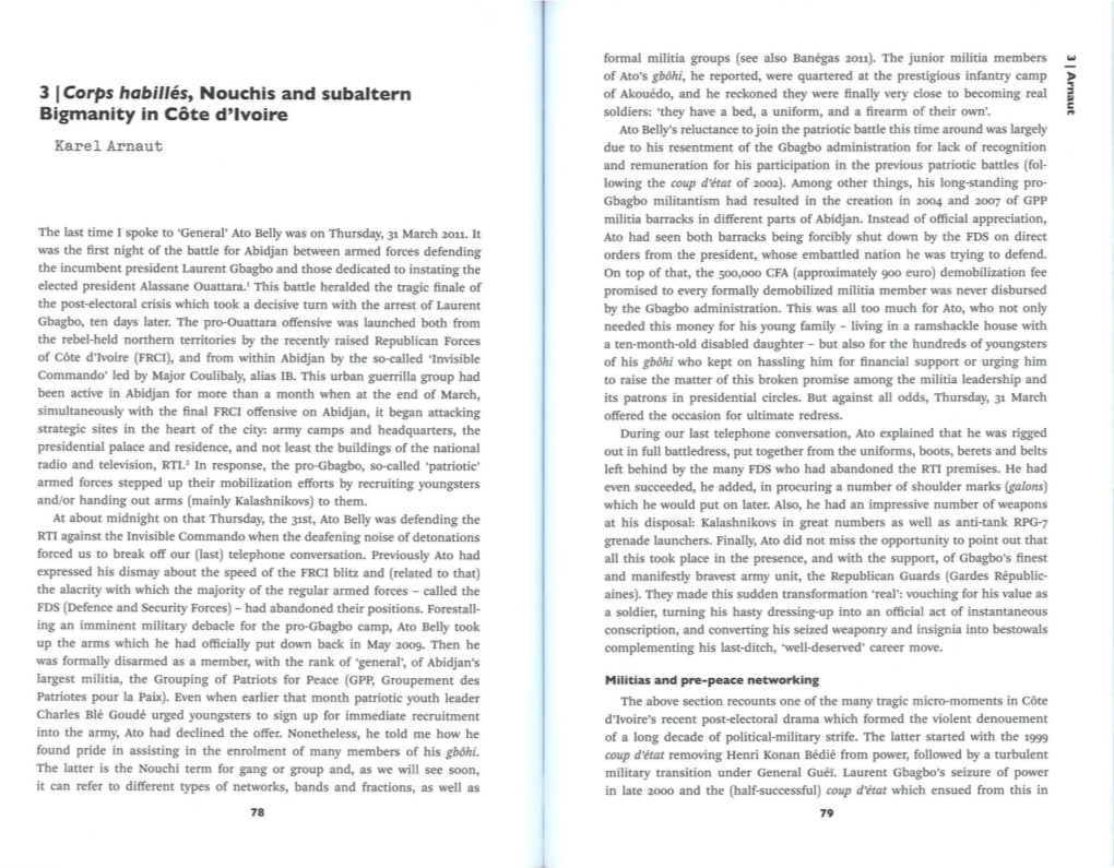 3 1 Corps Habillés, Nouchis and Subaltern Bigmanity in Côte D'ivoire