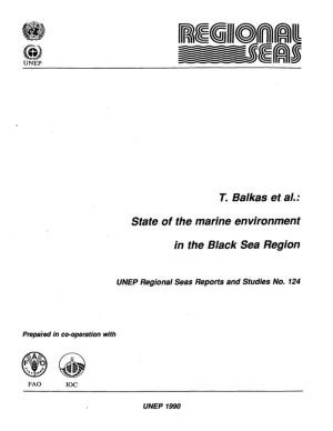 State of the Marine Environment in the Black Sea Region