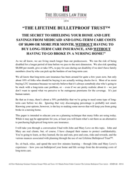 “The Lifetime Bulletproof Trust™