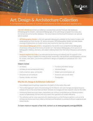 Art, Design & Architecture Collection