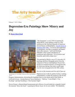 Depression-Era Paintings Show Misery and Joy