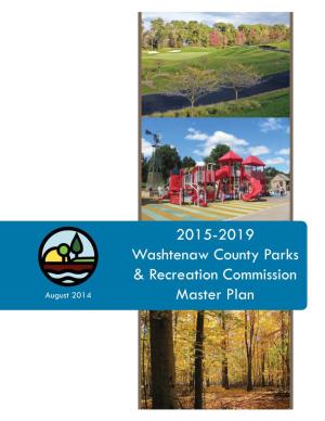 2015-2019 Washtenaw County Parks & Recreation Commission Master
