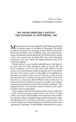 The Civilians at Gettysburg, 1863