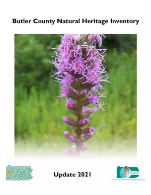 Butler County Natural Heritage Inventory Update 2021