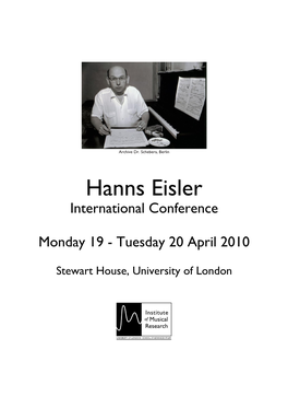 Eisler Conference London
