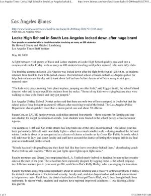 Los Angeles Times: Locke High School in South Los Angeles Loc
