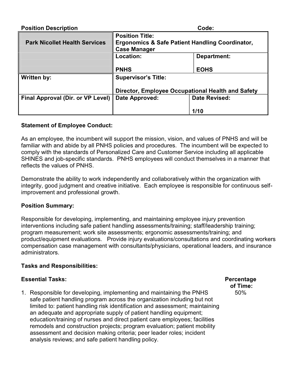 Hazard Assessment and Selection of Personal Protective Equipment