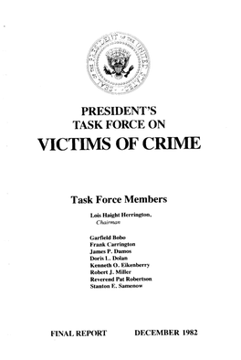 President's Task Force on Victims of Crime Final Report