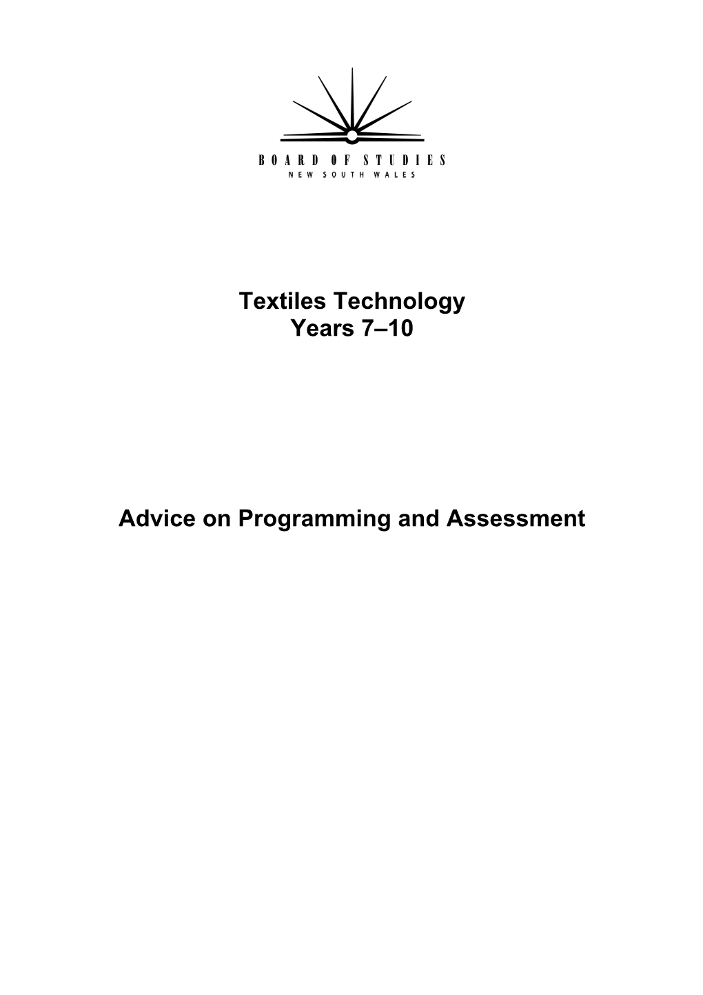 Advice on Programming and Assessment s2