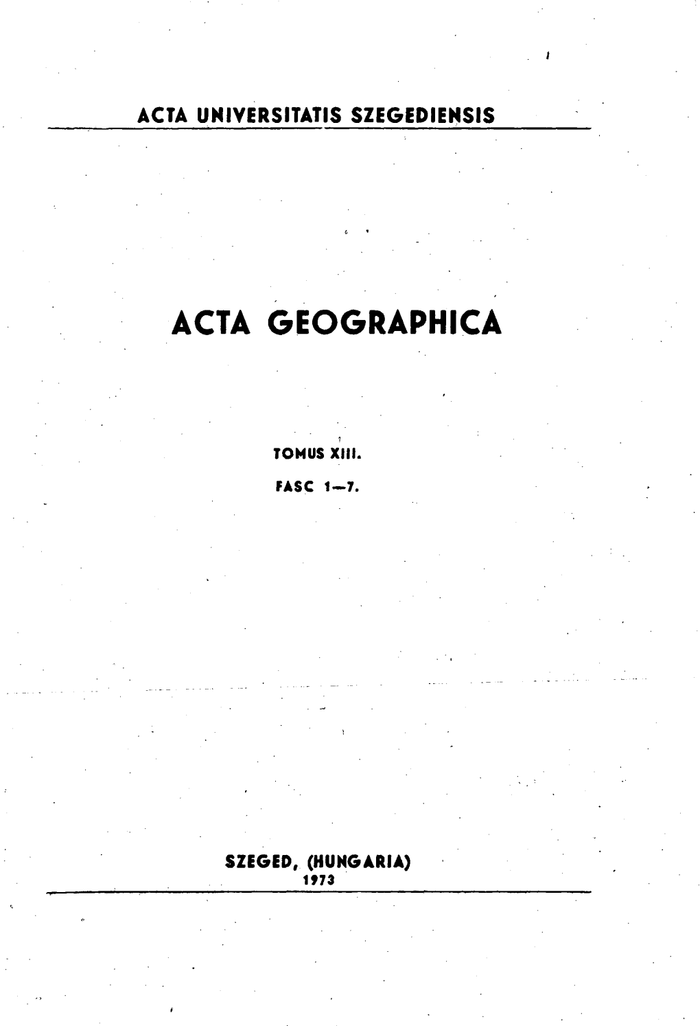 Acta Geographica