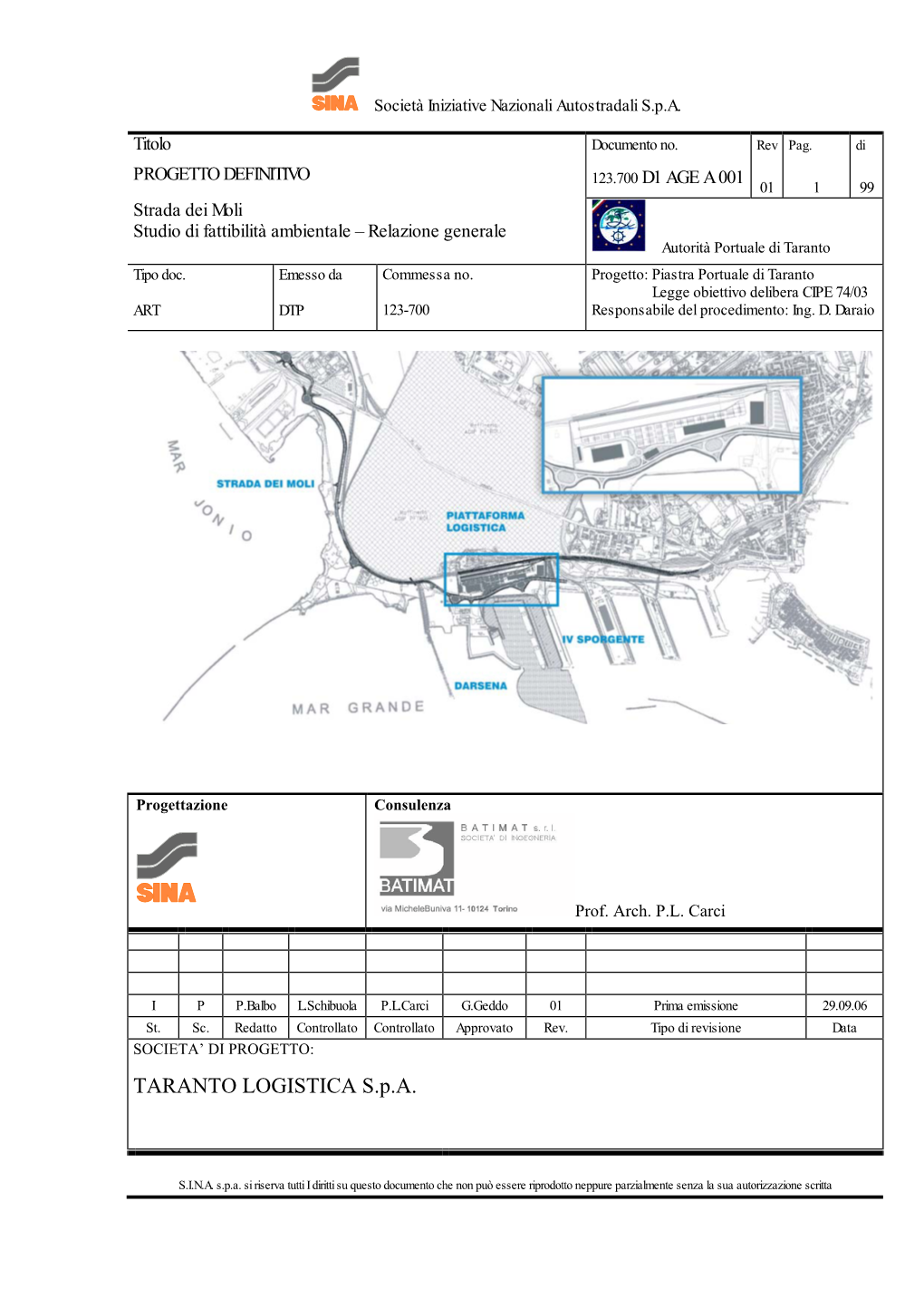 Strada Dei Moli: Studio Di Fattibilità Ambientale