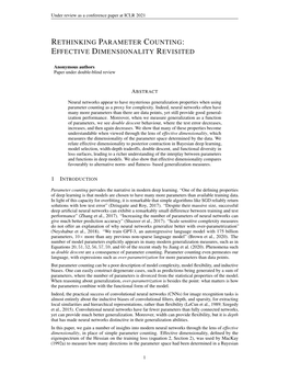 Effective Dimensionality Revisited