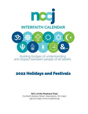 Nccj Interfaith Calendar 2022