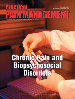 Chronic Pain and Biopsychosocial Disorders