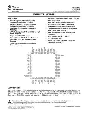 Ethernet Transceivers Datasheet (Rev. C)
