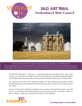 SILO ART TRAIL Yarriambiack Shire Council