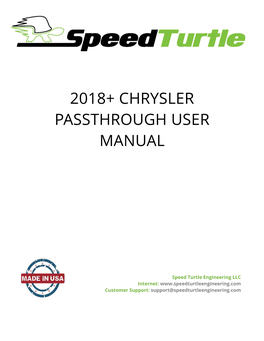 STE Chrysler Passthrough User Manual V1.0