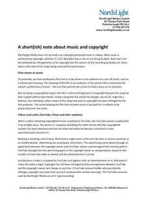 A Short(Ish) Note About Music and Copyright