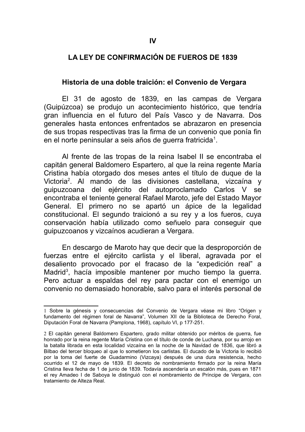 Iv. La Ley De Confirmación De Fueros De 1839