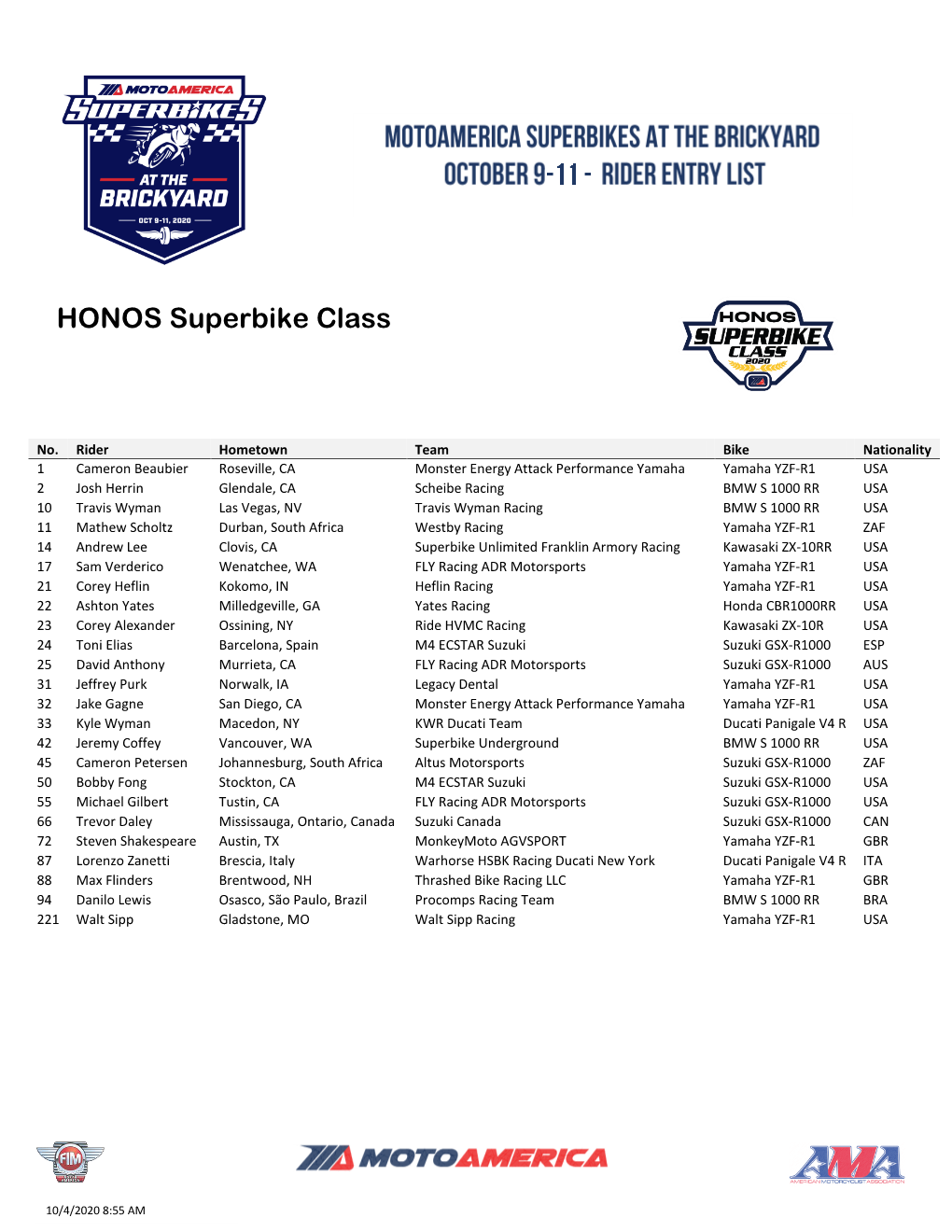 HONOS Superbike Class