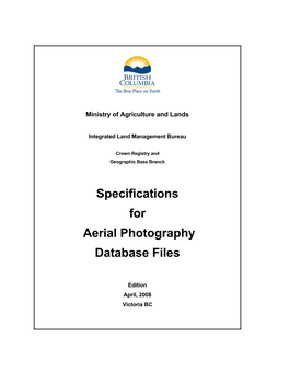 Specifications for Aerial Photography Database Files (PDF)