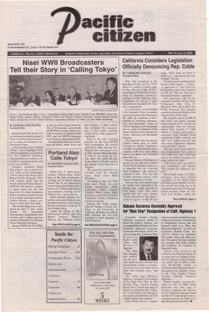 Nisei WWII Broadcasters Tell Their Story In