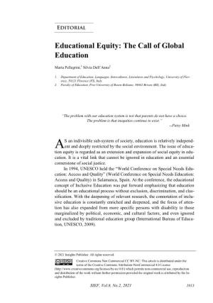 Educational Equity: the Call of Global Education